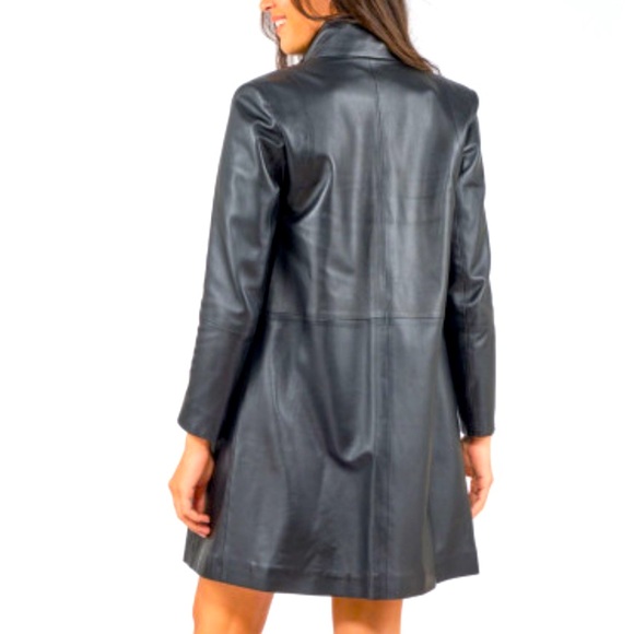 Black leather trench coat Aldo - Picture 13 of 14